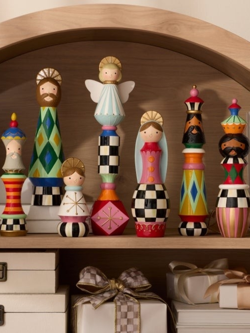 Mackenzie Childs Christmas Home Decor Nativity.